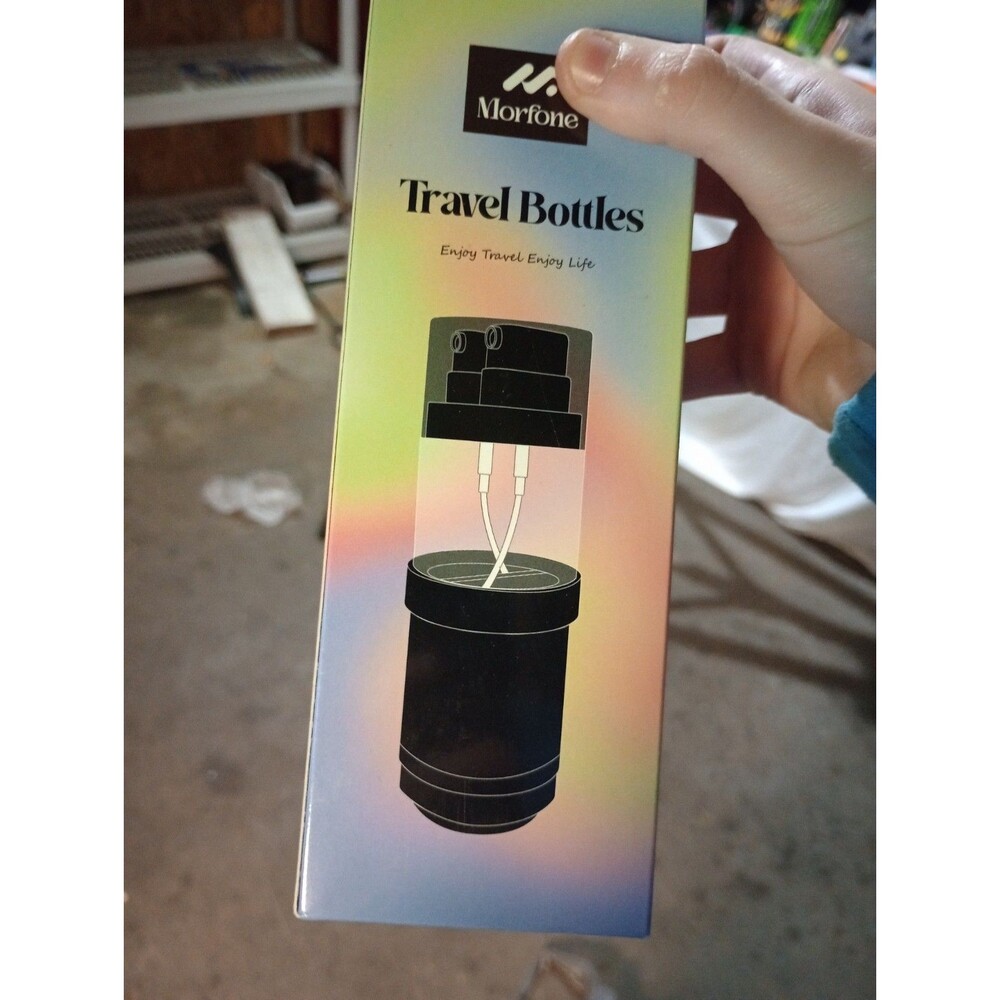 Travel Spray Bottles In Black Plastic Refillable Containers